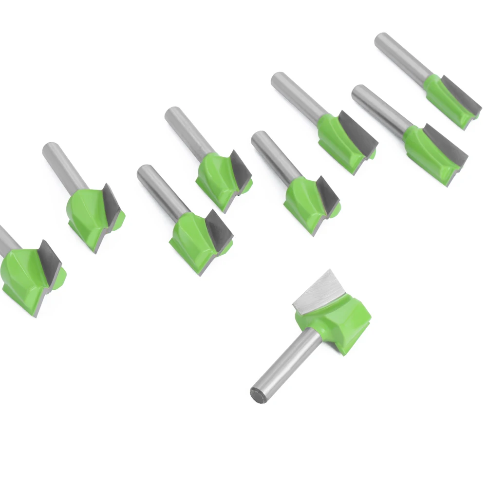 LAVIE-1/4 Shank Limpeza Inferior Bit, Conjunto de bits roteador reto, Fresa limpa, Máquina de energia para madeira - Image 4