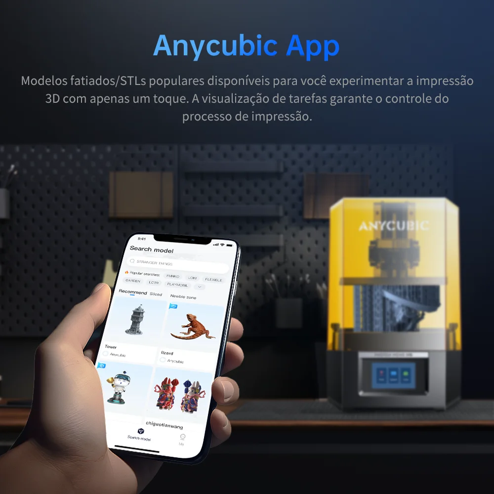 ANYCUBIC-Impressora 3D Photon Mono M5, Resina 12K, 10.1 ", UV, LCD, Plataforma gravada a laser, Contraste 480:1, 200x218x123mm - Image 6