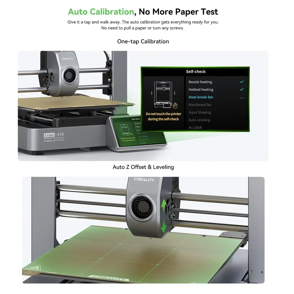Creality-Ender 3 Impressora 3D , Aquecedor Hotend 300 ℃ Temperatura , Nivelamento Automático, 600 mm/s com Sistema de Movimento Core XZ, Extrusão Sem Entampamento de Velocidade, 60W, - Image 2