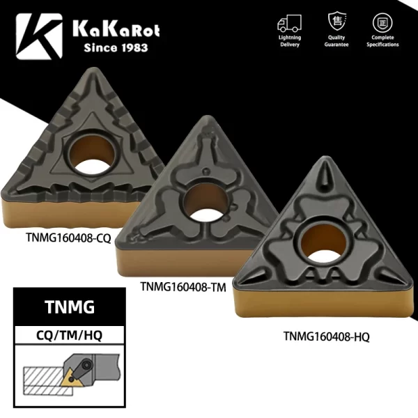Ferramentas De Torneamento Externo KaKarot, Inserção De Carboneto, Metal De Aço, TNMG, TNMG, TNMG, TNMG160408-CQ, HQ, 10Pcs