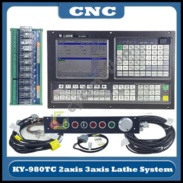 Torno CNC Motion Control System, Cyclmotion Controller, Offline Motion, Grande Equipamento de Máquinas-Ferramenta, 2 Eixos, 3 Eixos, Keyuan, KY-980TC