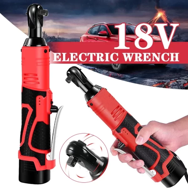 Elétrica Chave De Impacto Sem Fio, Chave De Fenda Recarregável, Ângulo Direito Chaves De Catraca, Drill Driver, Ferramenta Elétrica, 12V, 18V, 3,8"