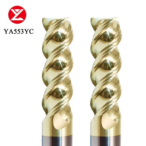 CNC Carbide End Mills Bit, 3 Flauta, ZrN Revestimento, 6mm, 8mm, 10mm, 12mm, Forma de U, Big Chip Remover, Ferramentas de fresagem para alumínio
