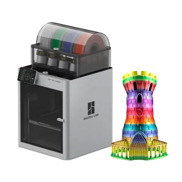 Bambu Lab-Pronto para enviar Impressora 3D, X1-Carbon Combo, Multicolor Fechado Impressora, Profissional Grande Núcleo Industrial-xy Metal FDM, X1-Carbon