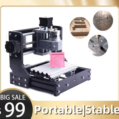 Mini impressora a laser CNC com controle GRBL, DIY gravador, gravura de corte, PVC, PCB, portátil, 3 eixos CNC fresadora, 1610 Pro