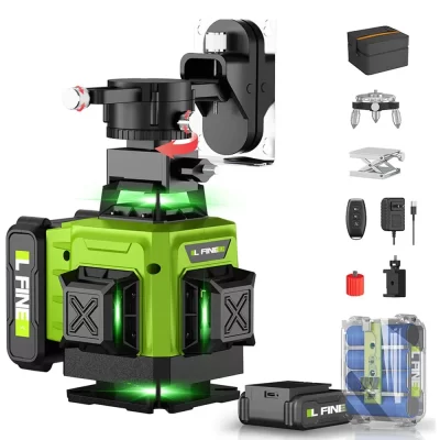 LFINE-Nivel Nível Laser Profissional, Automático, 360 °, Autonivelante, Níveis Horizontal e Vertical, Níveis de Ferramentas, Linhas 12 e 16