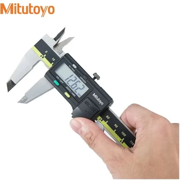 Mitutoyo-Pinça Digital em Aço Inoxidável, Pinça Vernier de Alta Precisão, Medição Eletrônica LCD, 500-196-30, 0-150mm, 200, 300