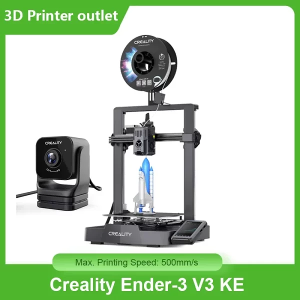 Creality-Ender-3 V3 KE Impressora 3D, 500mm, s Max, Impressão de Alta Velocidade, Temperatura, Hotend, Auto Nivelamento, FDM, Máquina de Impressão 3D