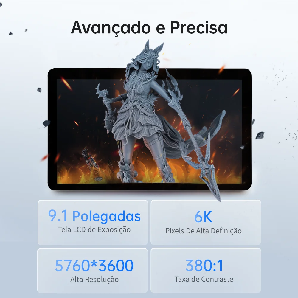 Anycubic-Impressora 3D Photon Mono X 6Ks, 9.1 ", 6K LCD, SLA, UV, Resina, Tamanho de impressão - Image 3