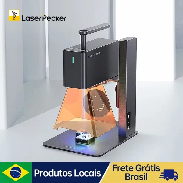 LaserPecker 2 450nm Gravador A Laser Portátil Lp2 Madeira Vidro Pintado Metal Couro LOGO Mark Máquina De Gravação A Laser