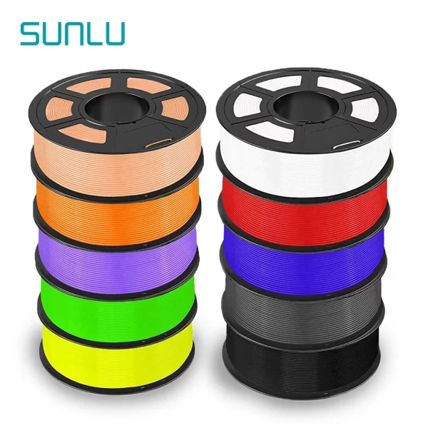 SUNLU-3D Filamento da Impressora, PLA/PLA META/PETG/ABS/TPU/PLA MATTE/PLA Mais, 1,75mm, 10 Rolo, 1kg/0,5 kg
