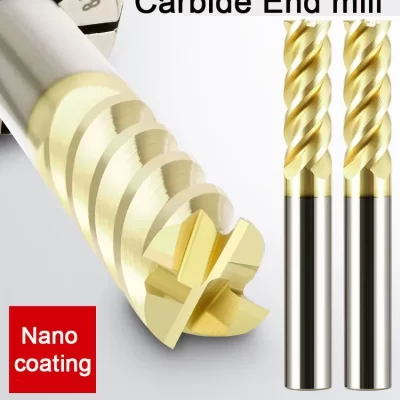 4 ferramentas de corte de trituração do CNC do cortador de trituração EndMills do aço de tungstênio do carboneto da liga do moinho de extremidade do carboneto das flautas HRC65 HRC68 para o SUS