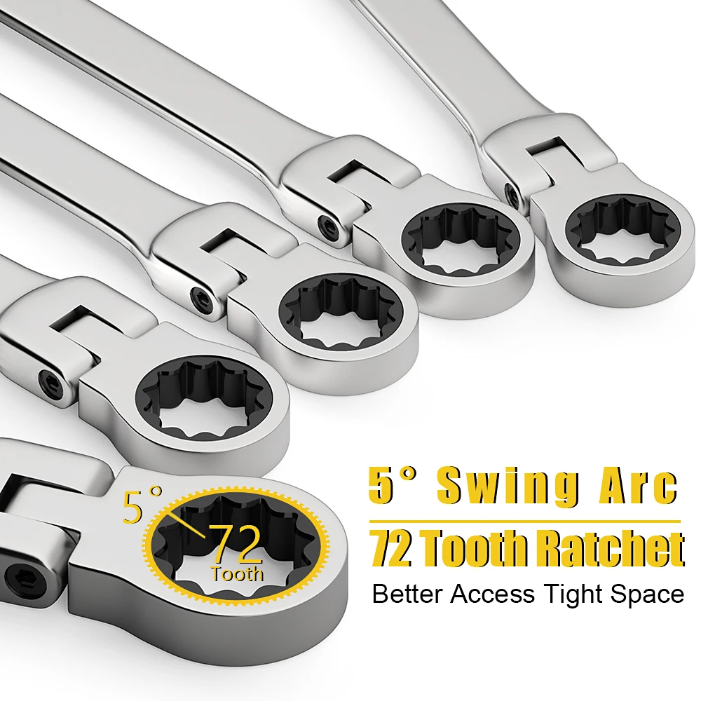 WOZOBUY-Conjunto de chave de catraca métrica com bolsa de ferramentas, chave de soquete, ferramentas manuais para manutenção de carros, 6-22mm - Image 3