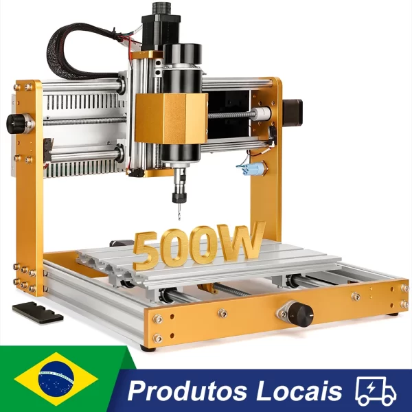 Fresadora CNC Router,  3 Eixos, CNC3018 Pro, 500W, Interruptores de Limite de, Paragem de Emergência com Controle Offline GRBL, All-Metal,