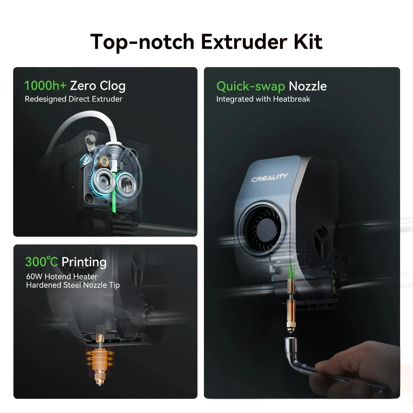 Creality-Ender 3 Impressora 3D , Aquecedor Hotend 300 ℃ Temperatura , Nivelamento Automático, 600 mm/s com Sistema de Movimento Core XZ, Extrusão Sem Entampamento de Velocidade, 60W, - Image 3