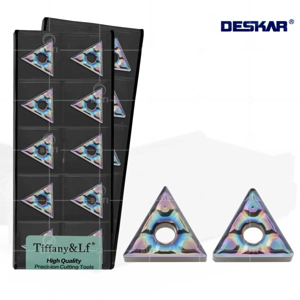 DESKAR-inserções de carboneto de aço endurecido para aço, torno cortador, ferramentas de torneamento externo, 100% Original, TNMG160404, TNMG160408, TF TF918