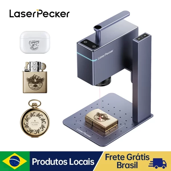 Brasil armazém laserpecker metal e plástico gravador a laser, máquina de gravura diy, lp3, 600mm por velocidade, gravador portátil