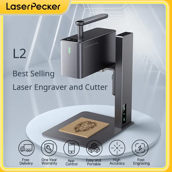 LaserPecker 2 Gravador A Laser, Máquina De Gravura De Madeira Portátil, DIY ou Impressora Do Logotipo, Gravador De Madeira, Fazendo Arte