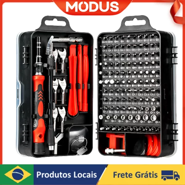 Chave De Fenda De Metal Com Bits Magnéticos Torx, Ferramenta Multifuncional, Estojo De Ferramentas Manuais, Reparação De Celular, PC, 135 em 1