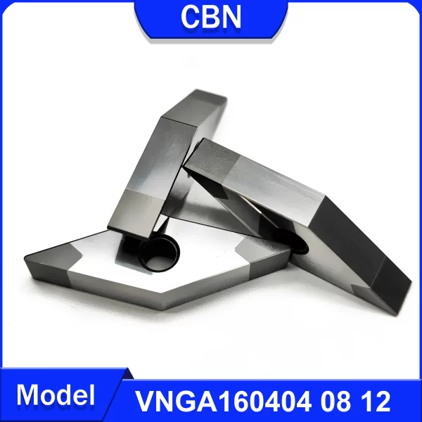 CBN ferramenta de torneamento para usinagem, VNGA160404, VNGA160408, VNGA160412, materiais de alta dureza, aço duro e ferro fundido