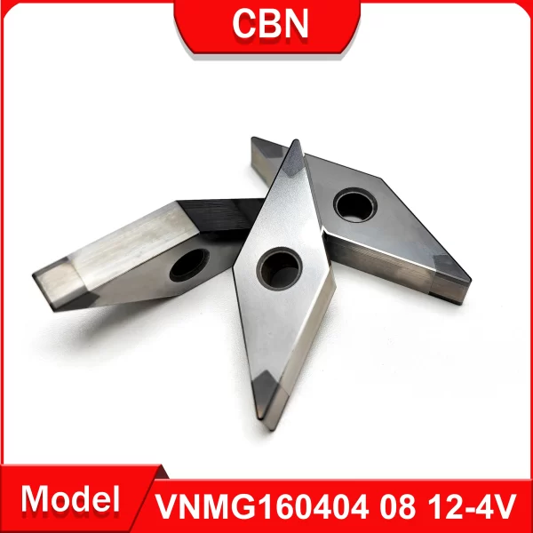 Ferramenta de torneamento VNMG CBN, Usinagem de aço duro e ferro fundido, Outros materiais de alta dureza, VNMG160404 VNMG160408 VNMG160412 -4V