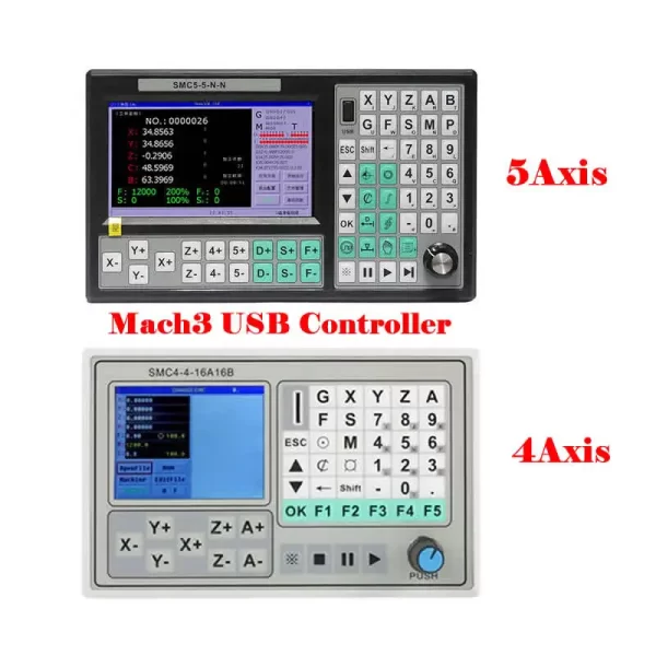 Controlador CNC SMC5-5-N-N 7 Polegada tela 5 eixos mach3 usb cnc offline 4 eixos breakout placa para máquina roteador cnc controlador 500khz cartão de movimento SMC5-5-N-N 7 Polegada tela 4 eixos breakout placa para máquina roteador cnc