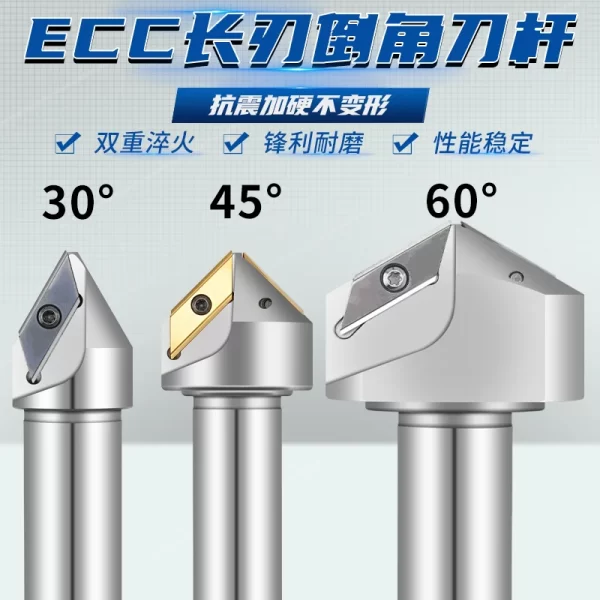 Liga dura lâmina chanfro ferramenta, metal torneamento ferramenta, alta qualidade, ECC17005R, D12, XCET170404, 30 ° 45 ° 60 °