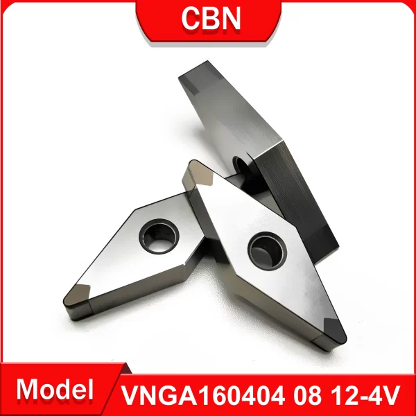 Processamento CBN de aço duro e ferro fundido, VNGA160404 VNGA160408 VNGA160412-4V, outros materiais de alta dureza, VNGA