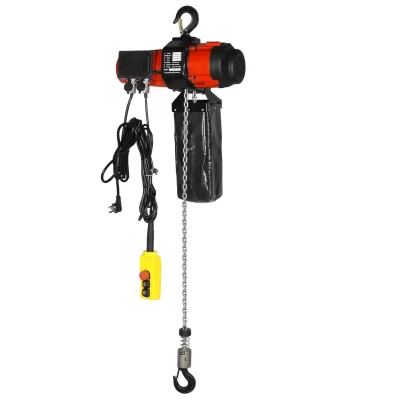 Grua Chain elétrica da fase monofásica, mini guincho, proteção do superaquecimento, sobrecarga, 500kg, 1000kg, 110V, 220V