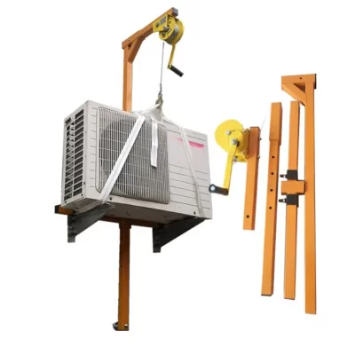 Guindaste para ar-condicionado, 10/15/20m, ferramenta de elevação, trava automática, guindaste dobrável, manual, instalação de aço inoxidável