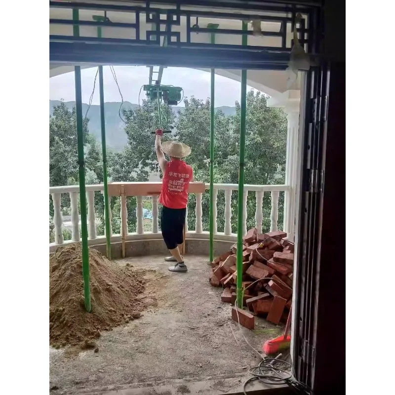 Anel duplo interno com 4 colunas, guindaste deslizante direto, talha pequena, decoração de casa, alimentação - Image 6