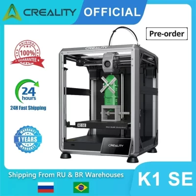 Creality K1 SE Impressora 3D Velocidade de impressão de 600 mm/s com extrusora sem entupimento Unicórnio Bico de troca rápida Calibração automática com uma torneira