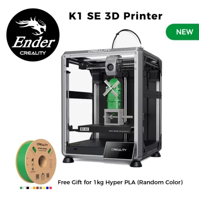 Creality-Impressora 3D de Alta Velocidade, Novo K1 SE, 600mm, s, 220x220x250mm, Volume da Construção, Engrenagem Dupla, Extrusora de Drive Direto, Nivelamento Automático, 2021