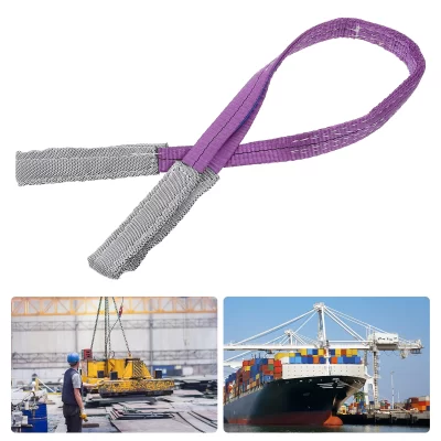 Heavy Duty Flat Lift Eslingas Strap, Lifting Strap, Winch Strap, Içando Flat Belt, Resistente ao desgaste Trailer Rope, 1 Ton