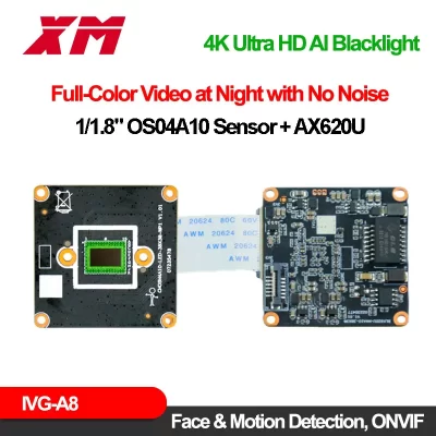 4k ultra hd blacklight ai módulo de câmera ip Ivg-A8 detecção de veículo icsee câmera de vigilância de vídeo de visão noturna colorida