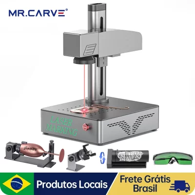 SR. CARVE-Máquina De Marcação A Laser De Fibra De Mesa, Portátil, Industrial, Metal, Jóias, Plástico, Couro, Gravação Rápida, Todos, S4, 30W