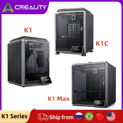 CRIALIDADE-Impressora 3D de Alta Velocidade, Nivelamento Automático, Refrigeração Dupla, Tamanho de Impressão Grande, Velocidade Máxima 600mm, K1C, K1, K1