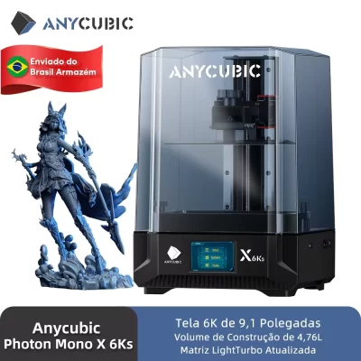ANYCUBIC Photon Mono X 6Ks LCD 3D Printer 9.1'' 6K Tela Grande Impressão 3D 4.76L Construir Volume Resina UV SLA Impressoras 3D