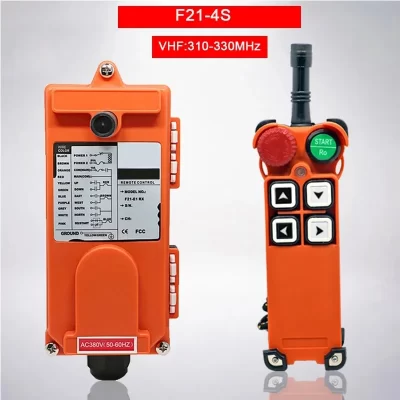 Interruptor de controle remoto rádio sem fio para guindaste, alto grau, industrial, 1 receptor, 1 transmissor, 4 função, F21-4S, 220V, 380V