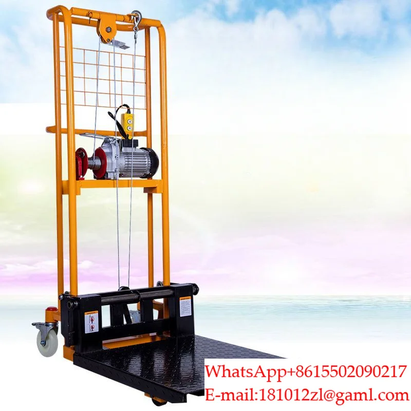 Empilhadeira elétrica miniatura, Empilhador pequeno, Manuseio manual, Elevador elétrico, Eletrodomésticos leves, Caminhão de carga e descarga, Novo - Image 3