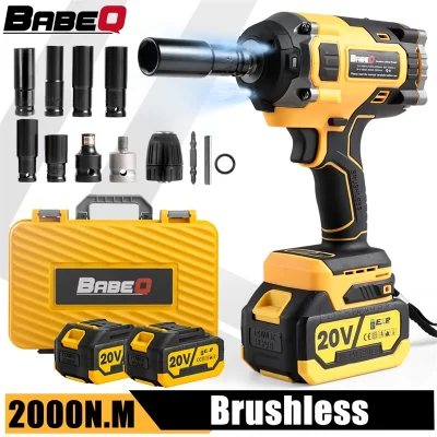 Brushless Chave de Impacto Elétrica para Caminhões, Motorista Sem Fio, Ferramentas Elétricas, Makita 18V Battery, 2000 NM Torque, 1/2"