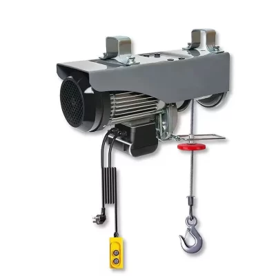 Micro Guincho de Talha Elétrica, Guindaste de Elevação Pequeno Doméstico, 220V, 150kg, 20 Metros de Corda de Aço, 600W