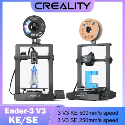 Creality-3D Impressora com Nivelamento Automático Inteligente, Extrusora Direta Sprite, Ender 3 V3 KE, SE, 250mm s - 500mm s, Impressão Rápida