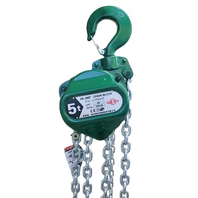 Ferramenta de elevação manual da polia do guincho com gancho, bloco chain giratório, tipo VE, 360 graus, 5Ton