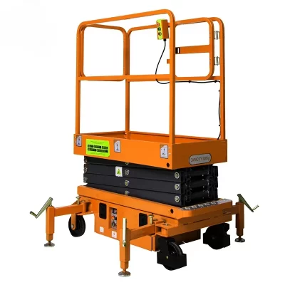 Mini elétrico pequeno Scissor o elevador, móbil, um homem