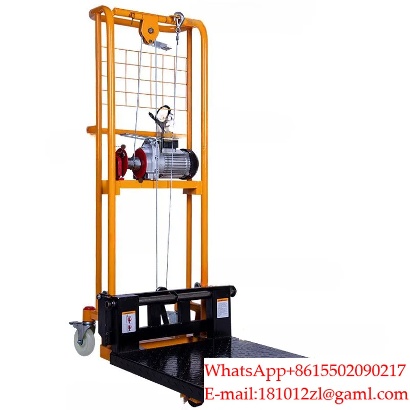 Empilhadeira elétrica miniatura, Empilhador pequeno, Manuseio manual, Elevador elétrico, Eletrodomésticos leves, Caminhão de carga e descarga, Novo - Image 2