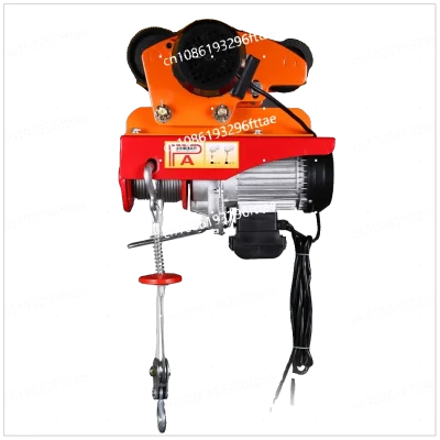 Elevação e Correndo Micro Grua Elétrica, Cima, Baixo, Esquerda e Direita, Controle Remoto, Alimentando Artefato, Guindaste