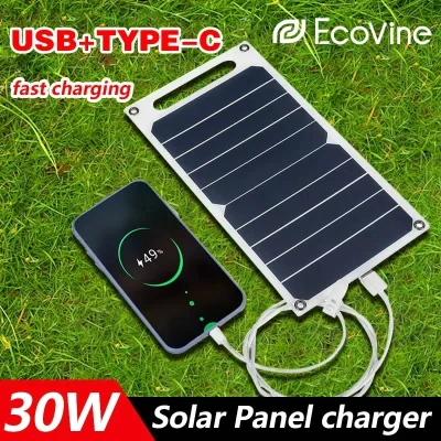 Painel solar 5v usb tipo-c carga portátil kit flexível leve mini sistema para telefones carro acampamento caminhadas bancos de energia ip65