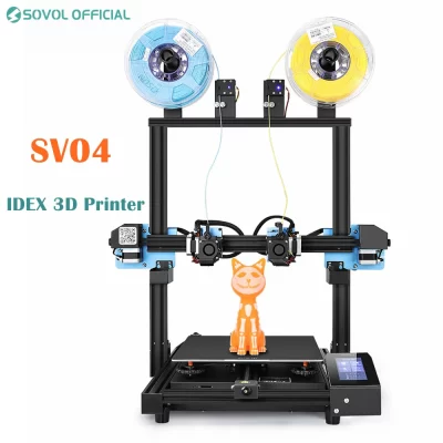 SV04 IDEX Auto Nivelamento TMC2209 Driver Silencioso Impressora 3D Grande Volume de Construção 300x300x400mm Extrusora Dupla Independente Impressora 3D