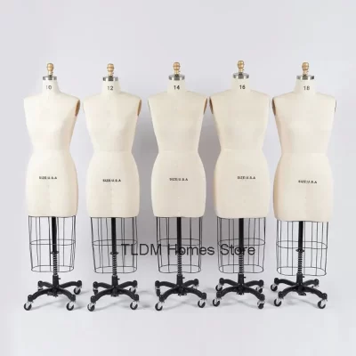 Manequins tridimensionais suprimentos de costura corpo superior ajustável vestido de casamento manequim móvel loja de roupas manequim rack